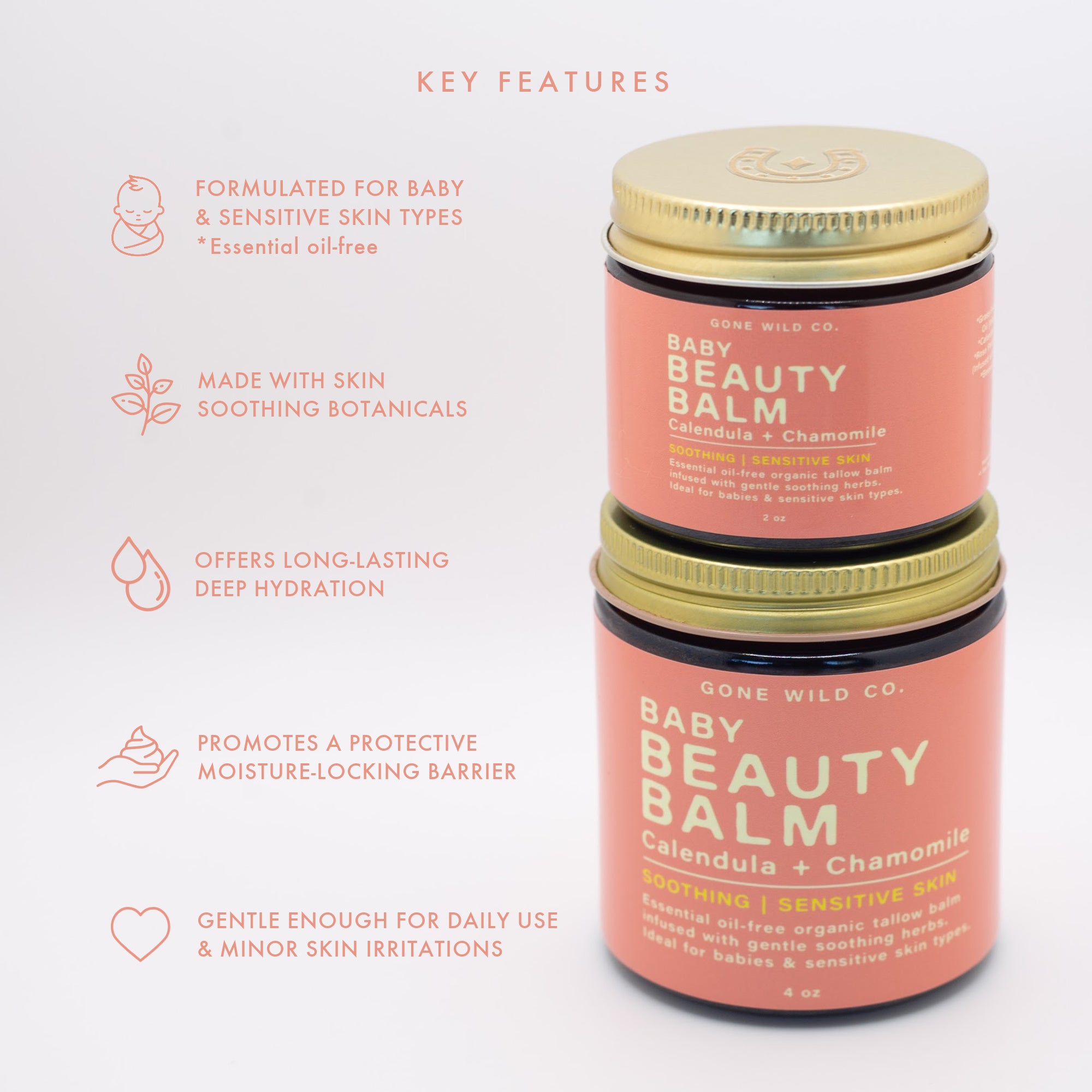 BABY + SENSITIVE SKIN TALLOW BEAUTY BALM WITH CHAMOMILE & CALENDULA