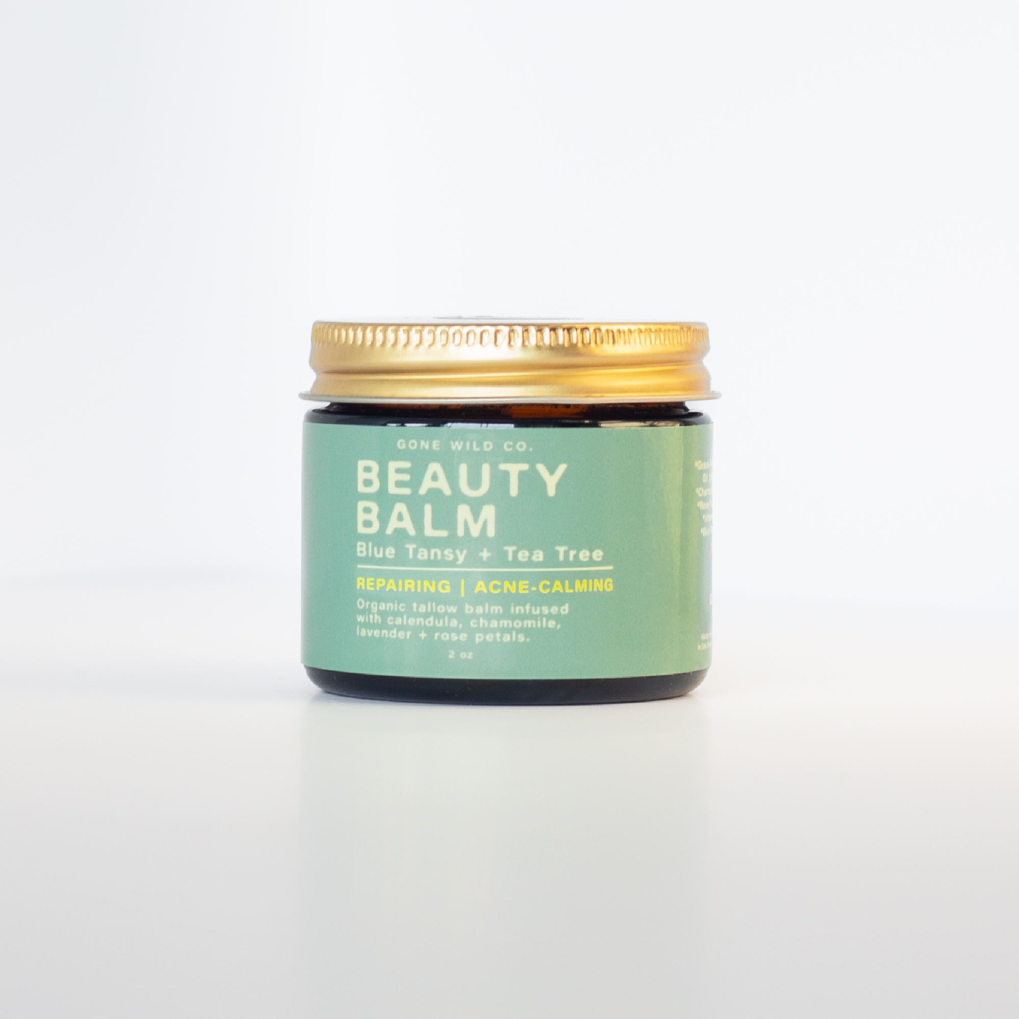 ACNE-CALMING + REPAIRING TALLOW BEAUTY BALM WITH BLUE TANSY & TEA TREE