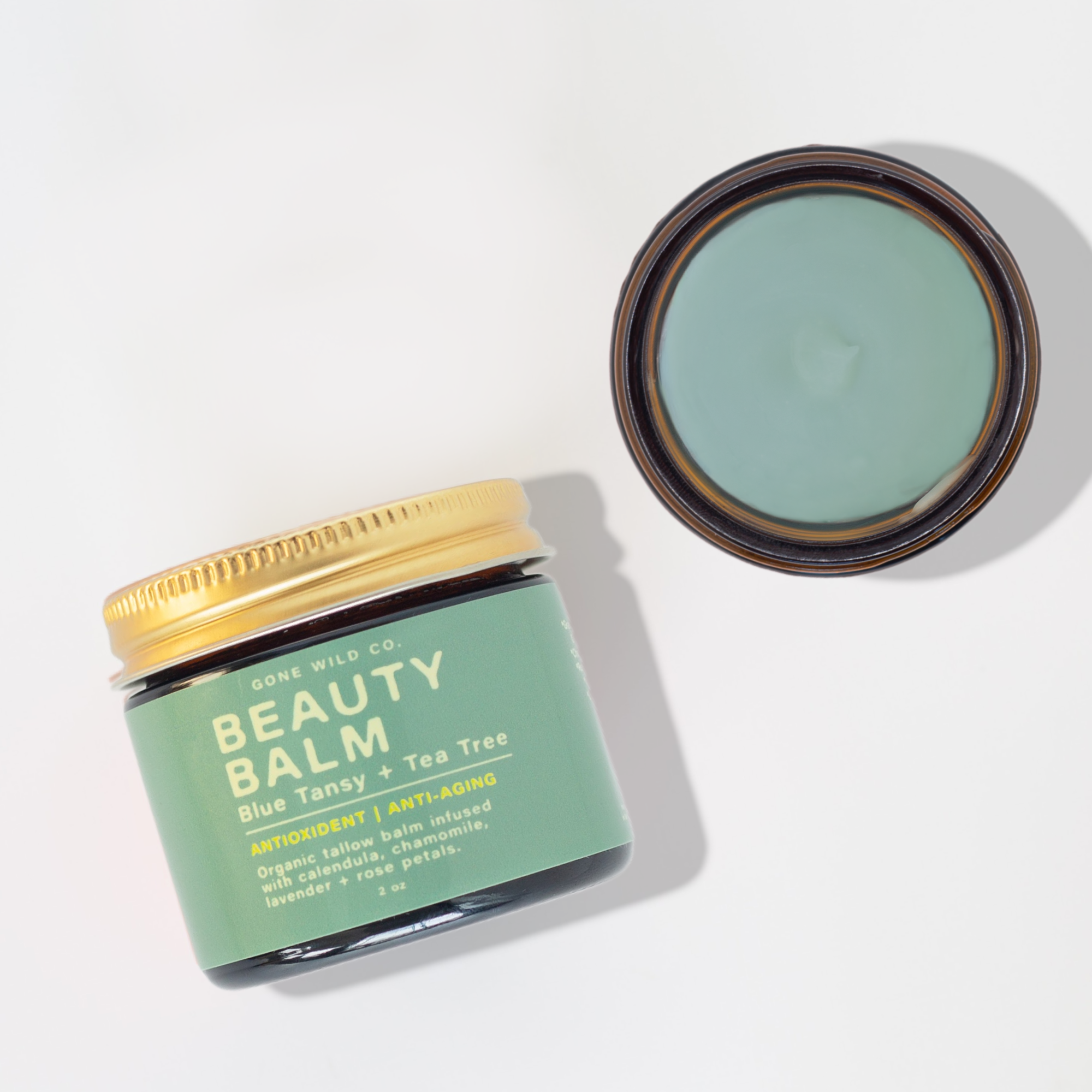 ACNE-CALMING + REPAIRING TALLOW BEAUTY BALM WITH BLUE TANSY & TEA TREE