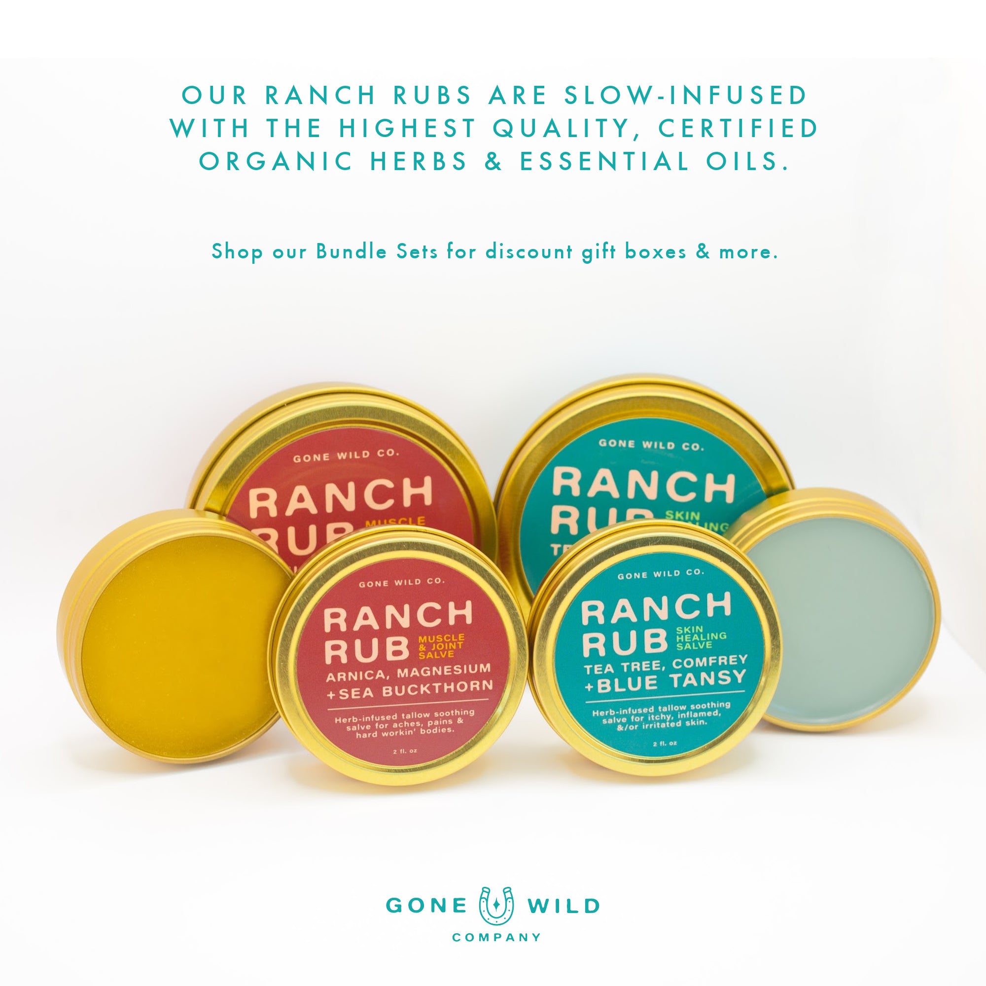 RANCH RUB - SKIN HEALING TALLOW SALVE WITH BLUE TANSEY, COMFREY & TEA TREE