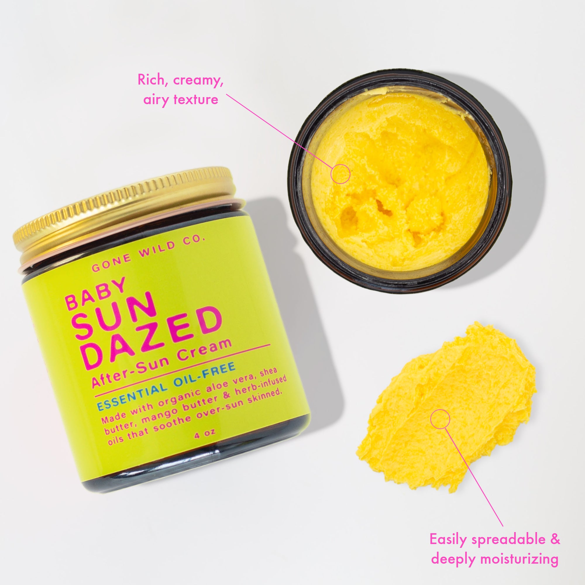 BABY SUN DAZED AFTER-SUN CREAM WITH ALOE (ESSENTIAL OIL-FREE)