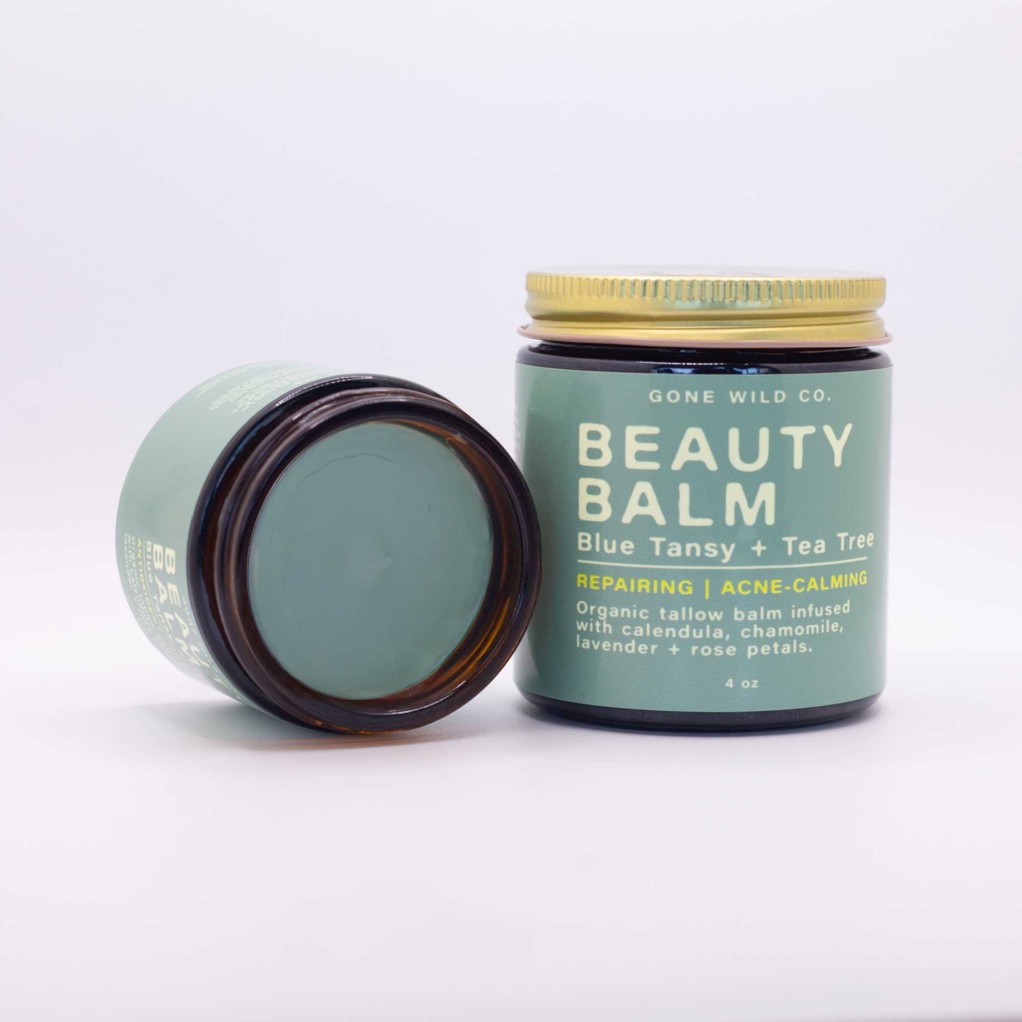 ACNE-CALMING + REPAIRING TALLOW BEAUTY BALM WITH BLUE TANSY & TEA TREE