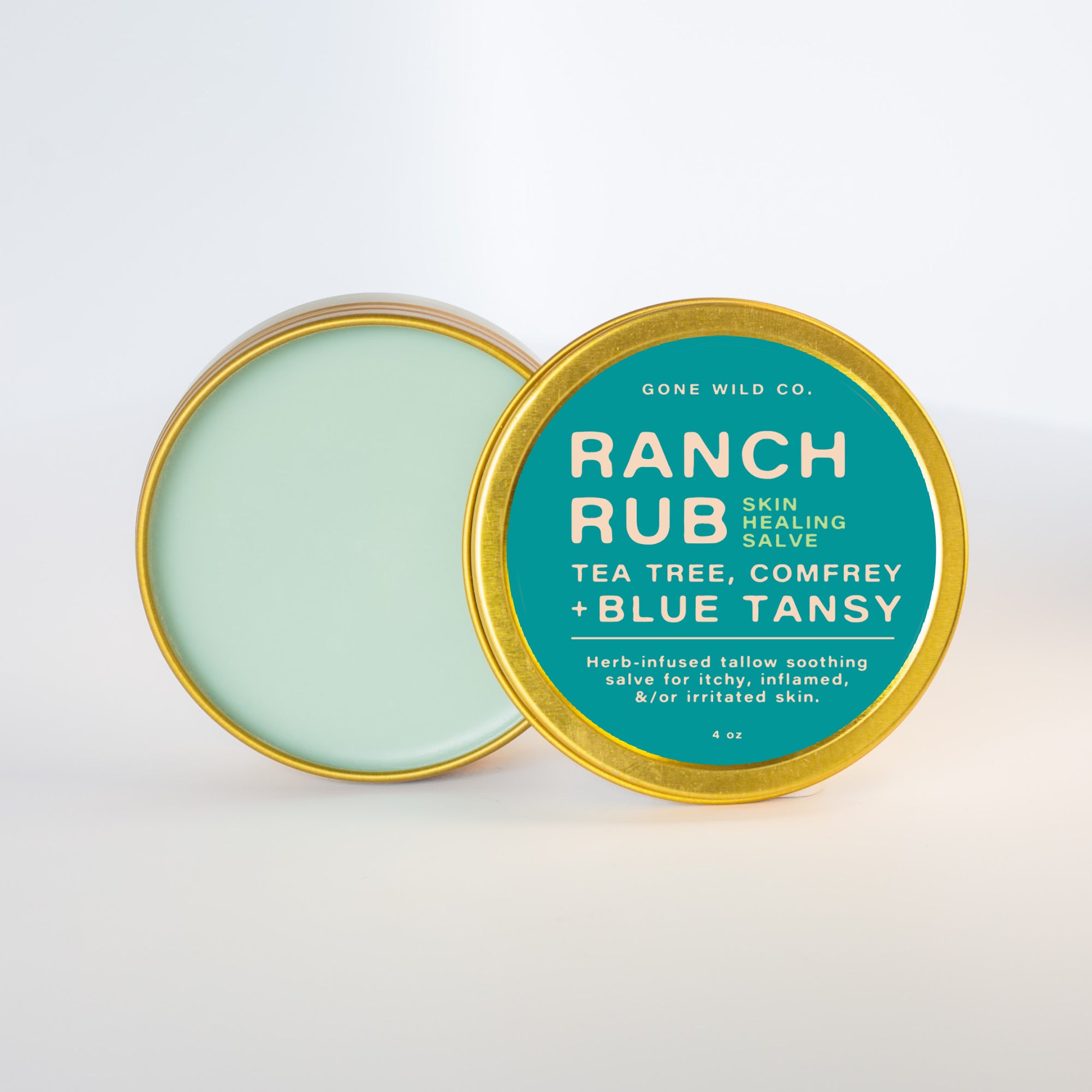 RANCH RUB - SKIN HEALING TALLOW SALVE WITH BLUE TANSEY, COMFREY & TEA TREE