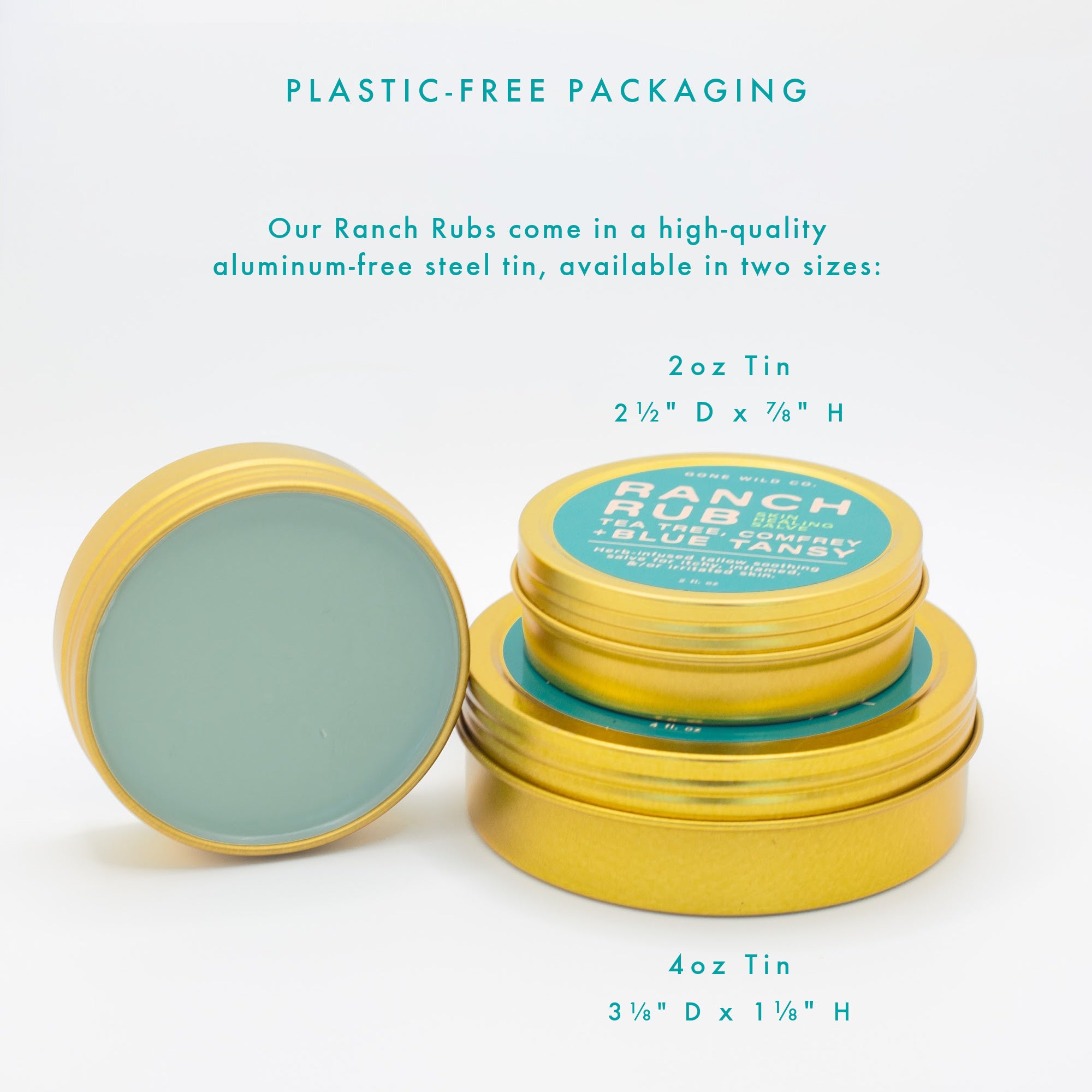 RANCH RUB - SKIN HEALING TALLOW SALVE WITH BLUE TANSEY, COMFREY & TEA TREE