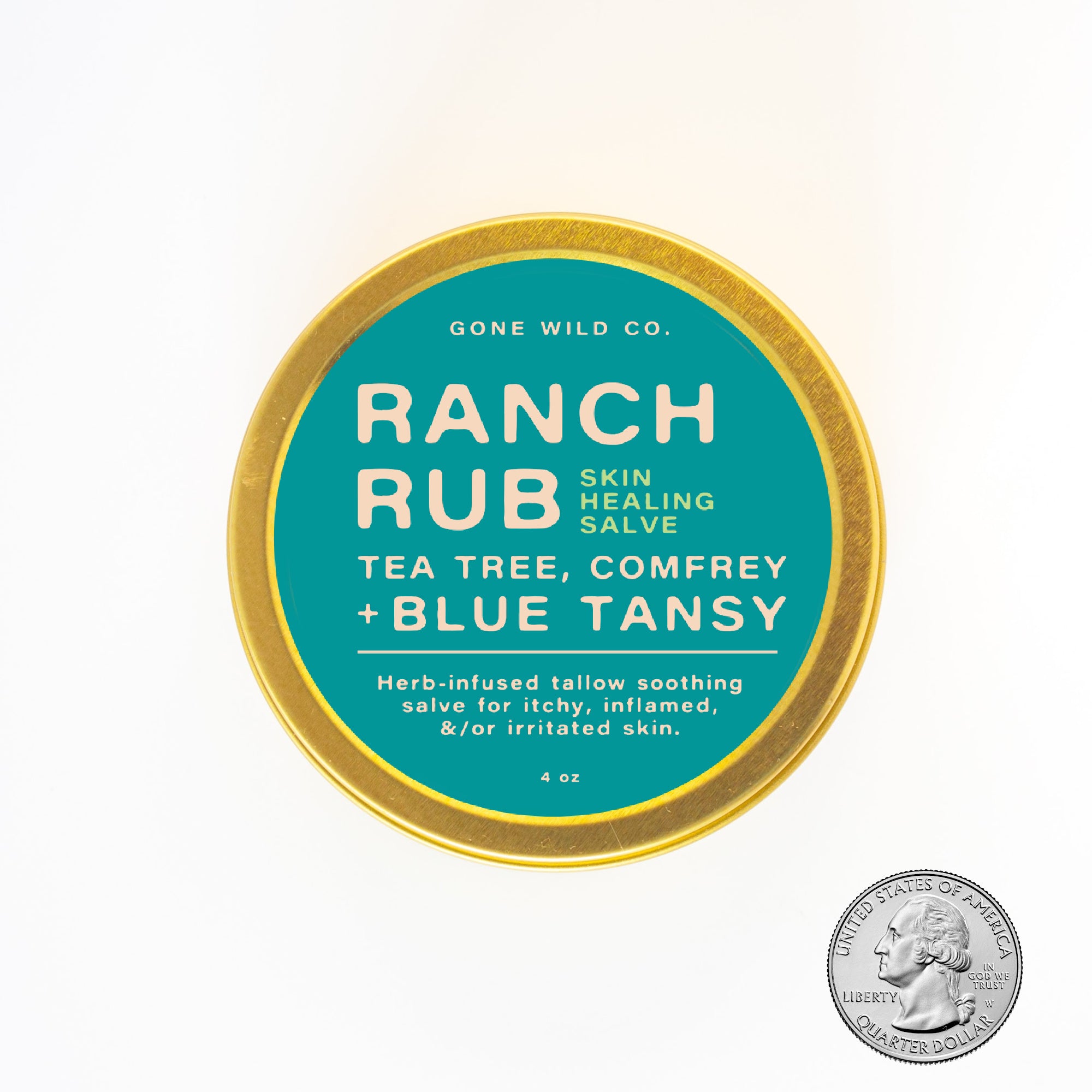 RANCH RUB - SKIN HEALING TALLOW SALVE WITH BLUE TANSEY, COMFREY & TEA TREE