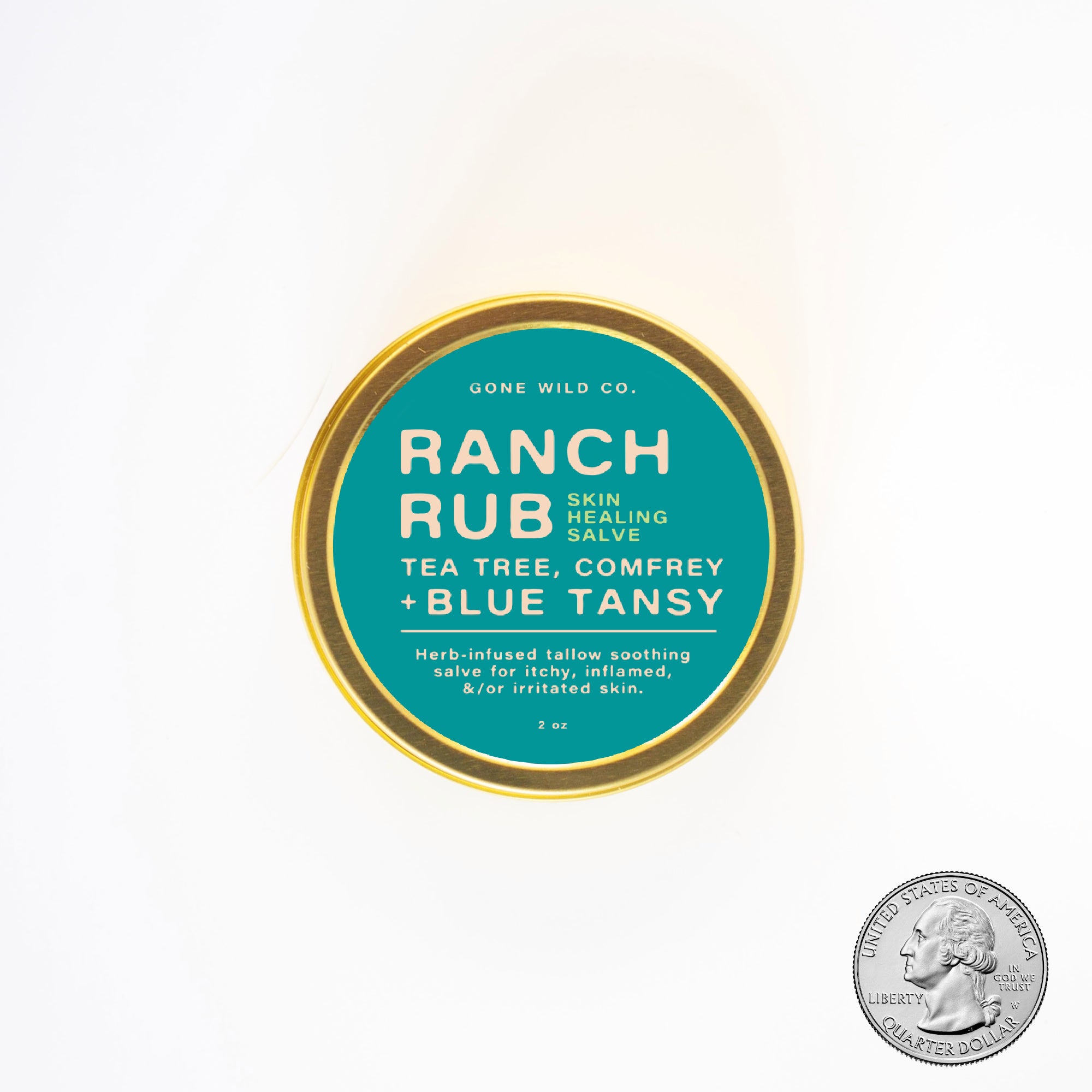 RANCH RUB - SKIN HEALING TALLOW SALVE WITH BLUE TANSEY, COMFREY & TEA TREE