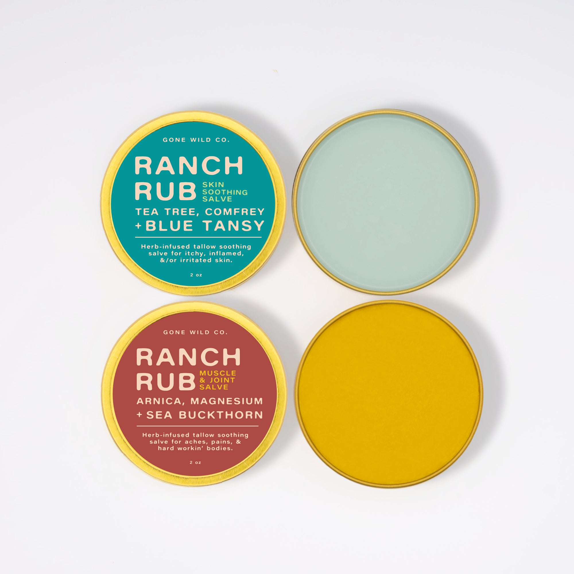 Ranch Rub Salve Set - Muscle & Joint + Skin Healing Care Kit