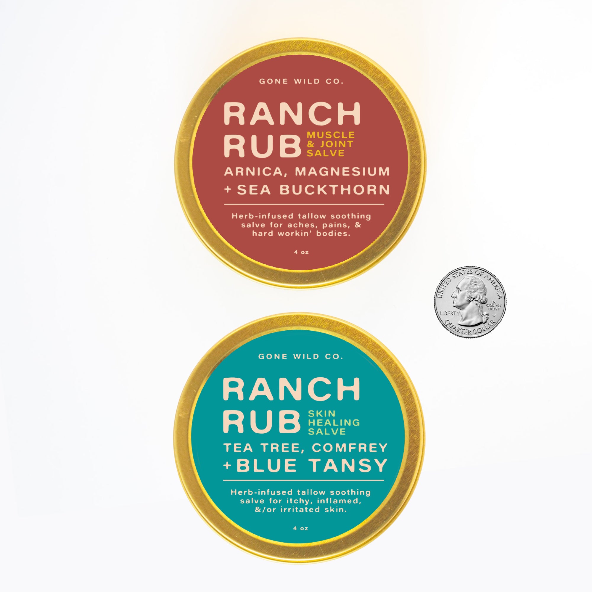 Ranch Rub Salve Set - Muscle & Joint + Skin Healing Care Kit