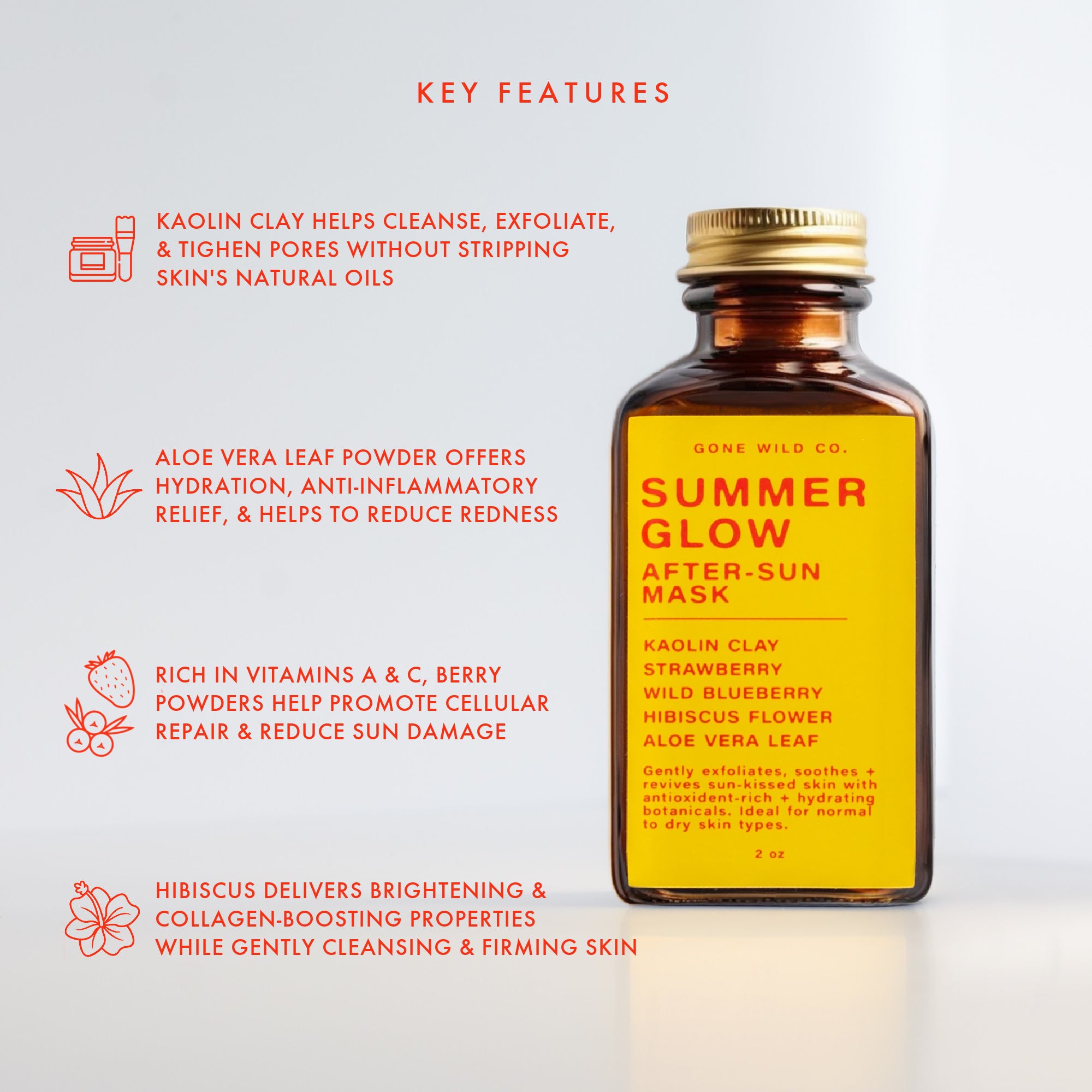 SUNSET GLOW AFTER-SUN REPAIR MASK WITH ALOE & FRUIT BOTANICALS